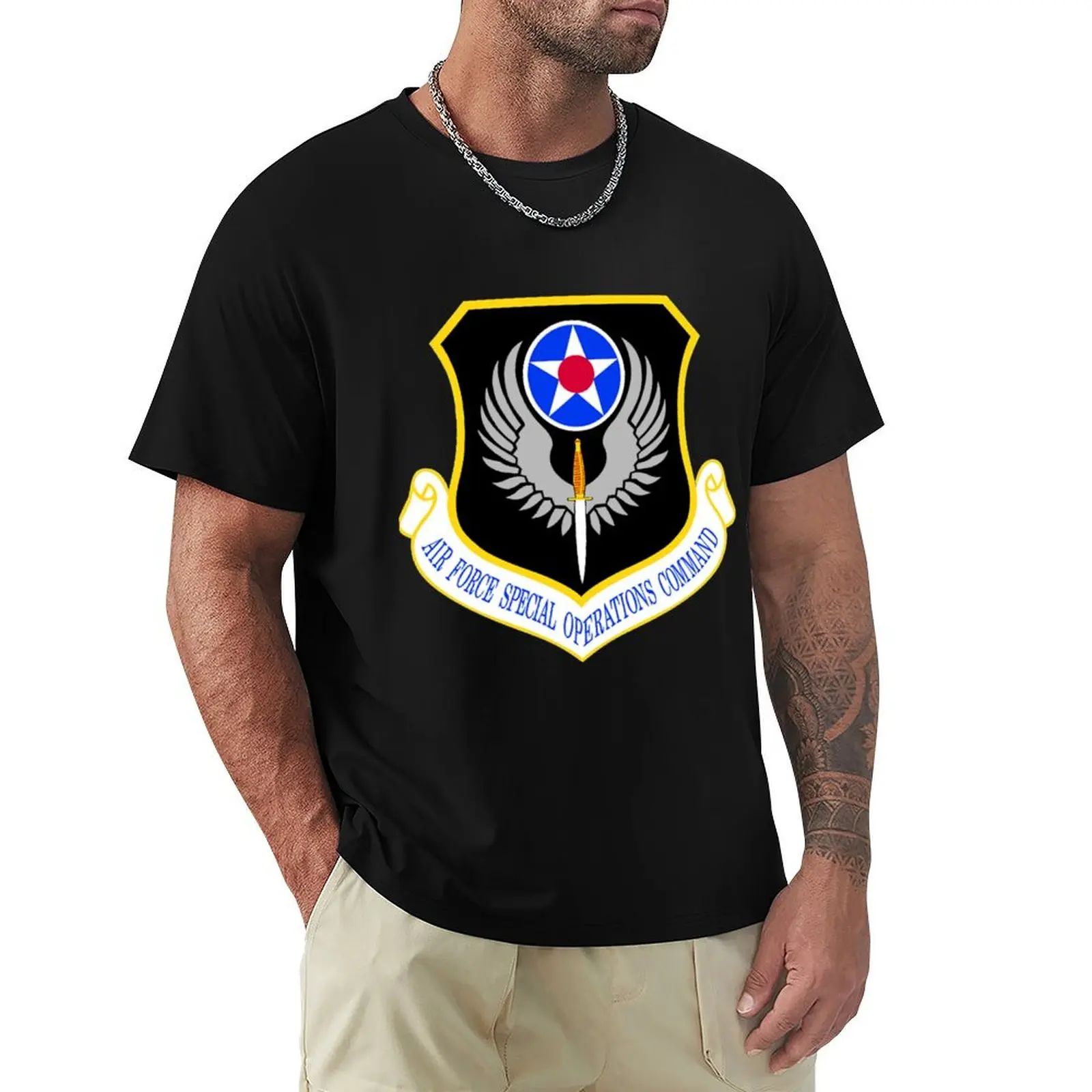 

USAF Special Operations Command Shield T-Shirt Fashion Print Casual Short Sleeve