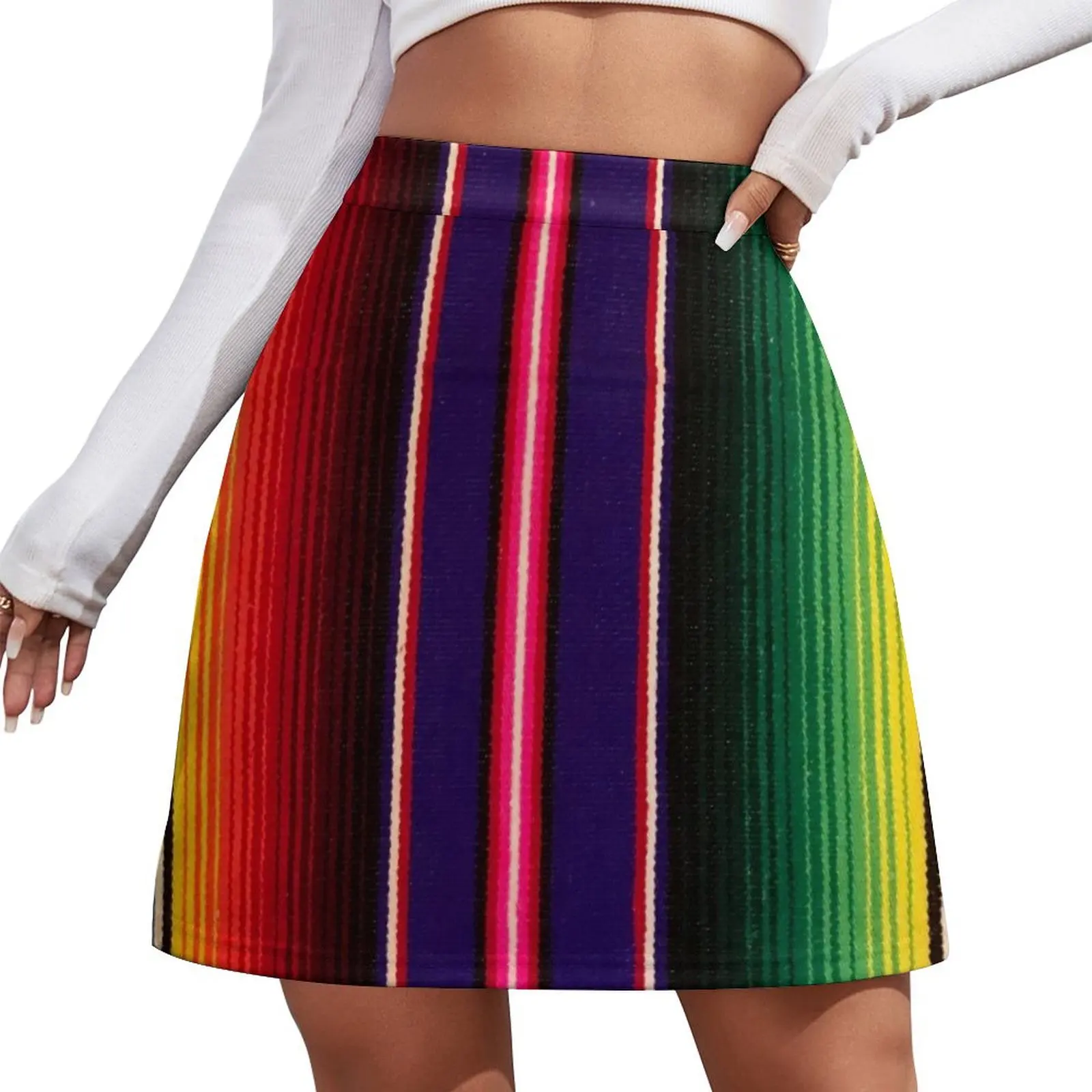 

Mexican Serape Lovely Mini Skirt Women skirt Short skirts Women's summer skirts night club outfits