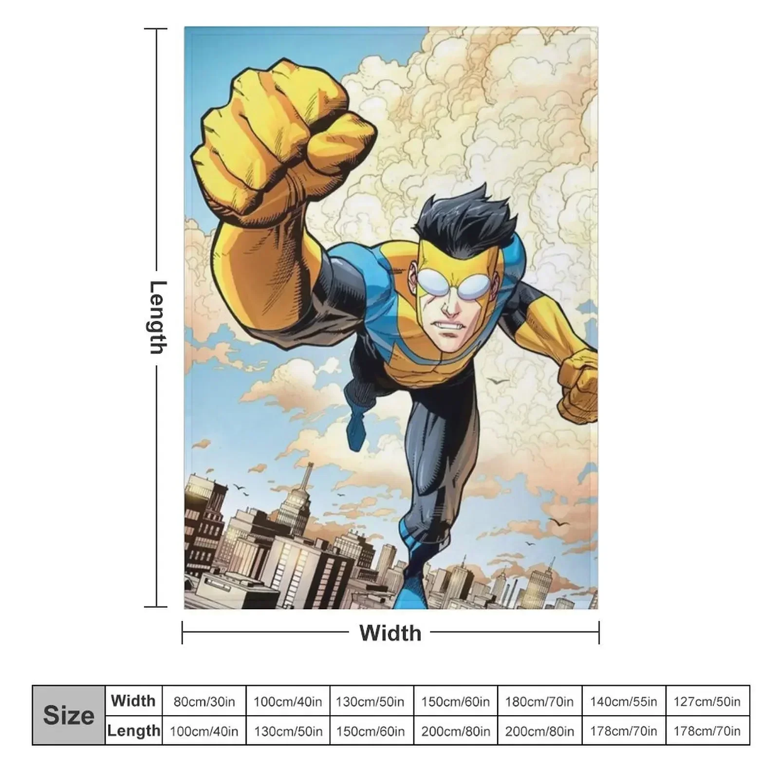 Invincible Throw Blanket christmas gifts Shaggy Soft Big Beautifuls Blankets