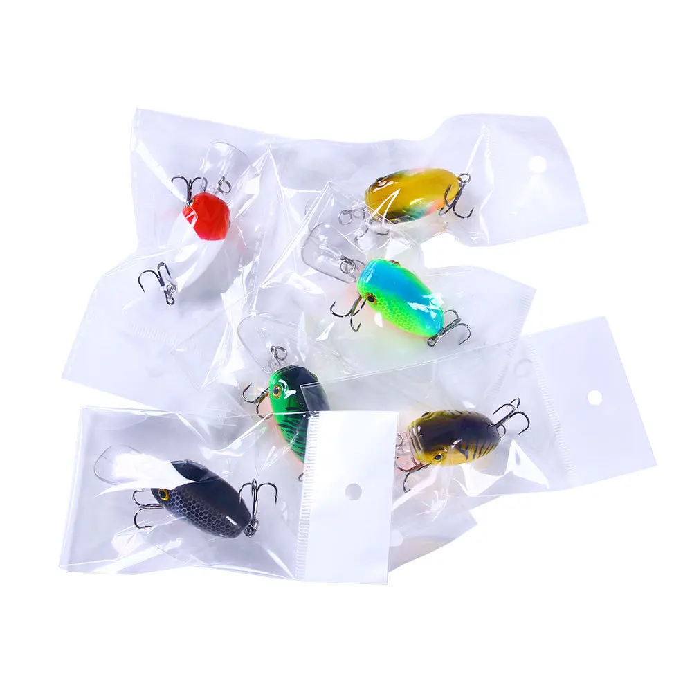 New Rock Little Fat Fish Bait 6.5CM 7.5G Luya Fake Bait Long Tongue Plate Deep Dive Plastic Hard Bait