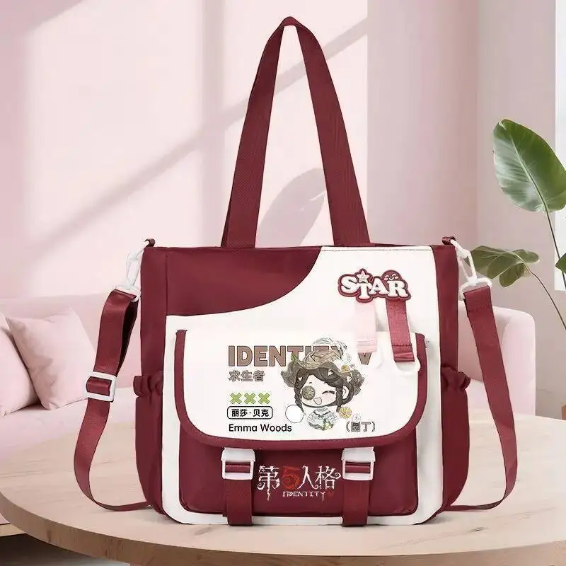

Anime Game Identity Ⅴ Cos Antiquarian Emma Woods Luca Balsa Etc. 33X30x12cm Unisex 2025 Color-Blocking Campus Handbag Gift
