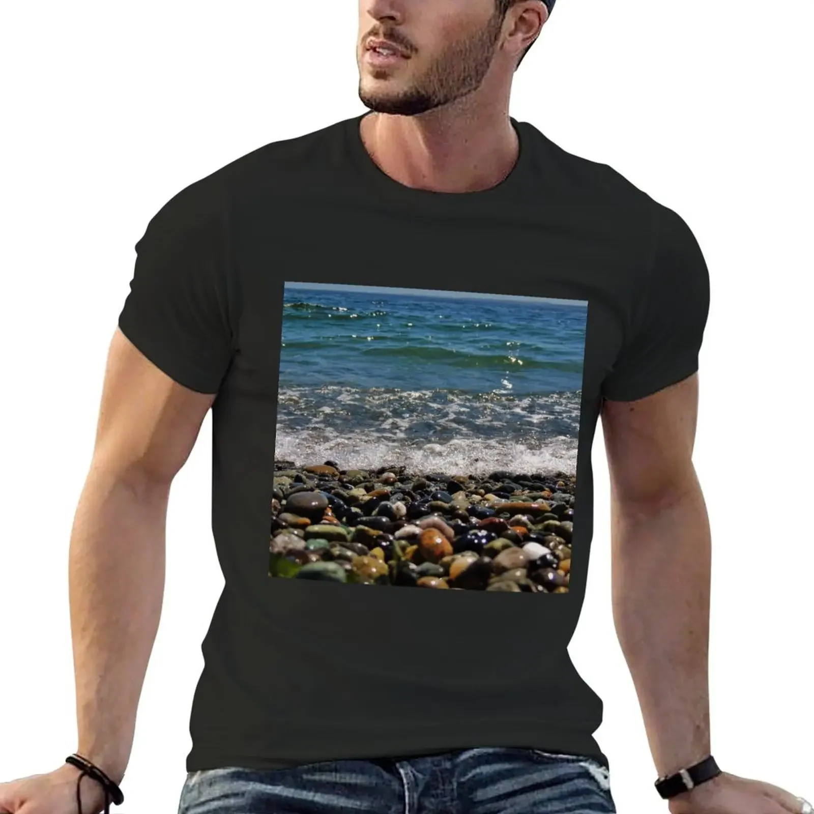 Salish Sea Shore T-Shirt vintage clothes oversized graphic tee graphics kawaii clothes heavy weight t shirts for men