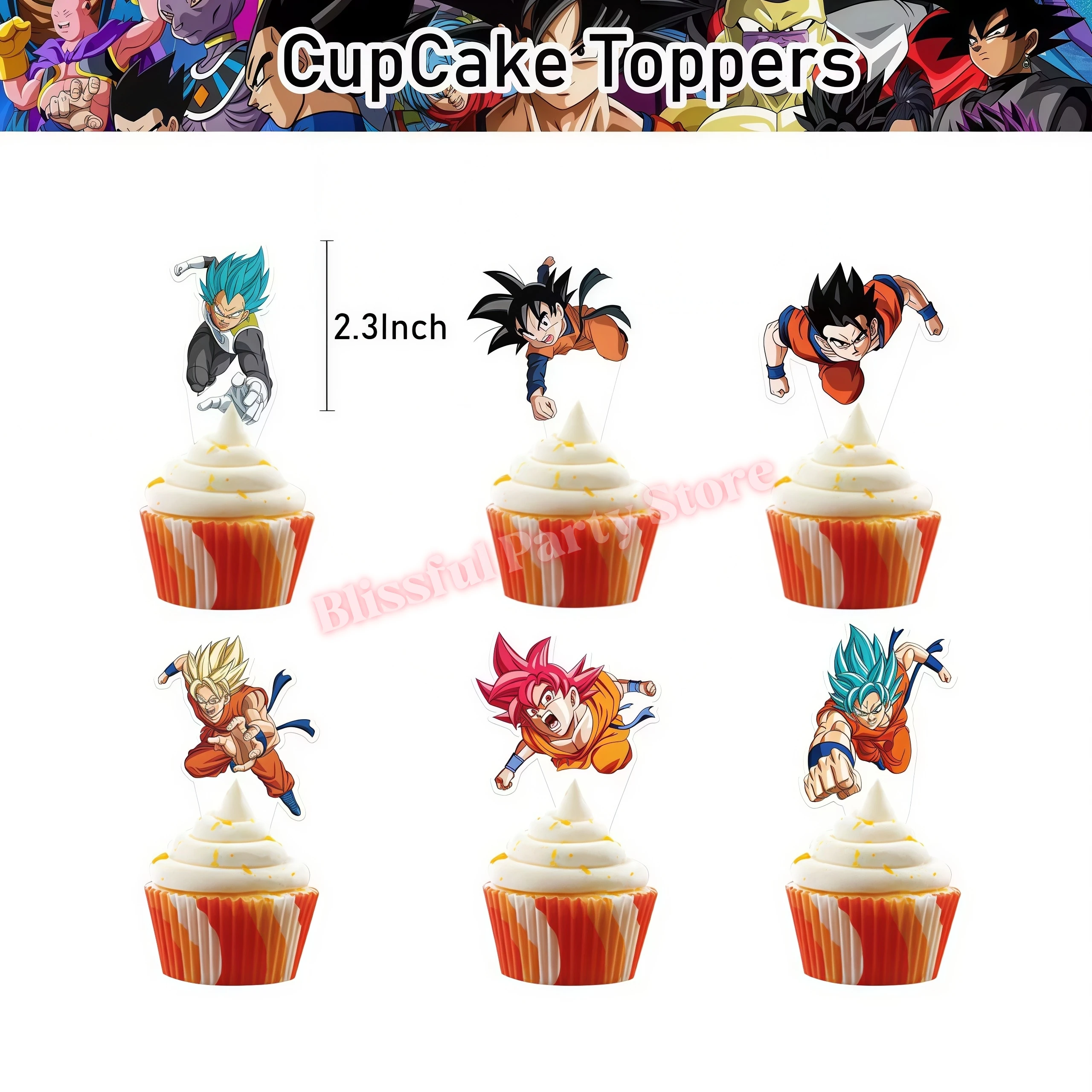 Dragon Ball Themen-Geburtstagsdekoration Partyzubehör Goku Teller Ballons für Kinderparty-Accessoires Babyparty-Gastgeschenke – Detail 14