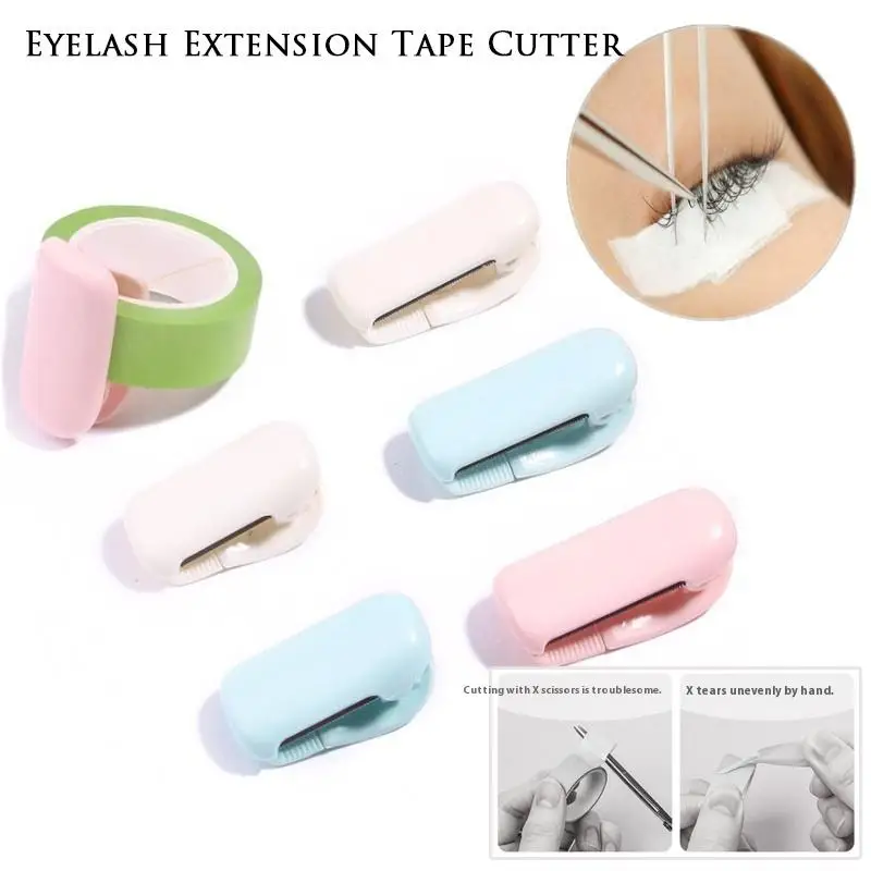 Mini Portable Eyelash Extension Tape Cutter Lash Adhesive Tape Split Tools Plastic Makeup Lash Extension Supplies Dispenser