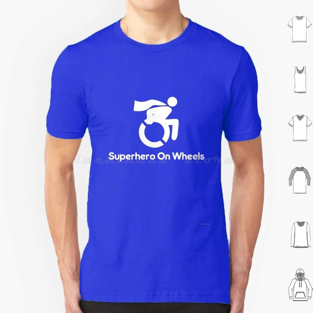 Superhero On Wheels Novelty Disability Awareness Design T Shirt Men Women Kids 6xl Wheelchair Wheelchair Superhero Superhero