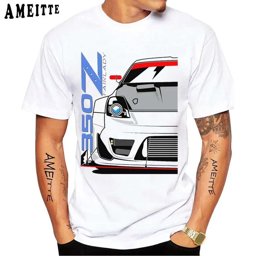 350Z Fairlady Classic T-Shirt New Summer Men Short Sleeve Japan Sports Car Style White Casual Tops Boy Tees