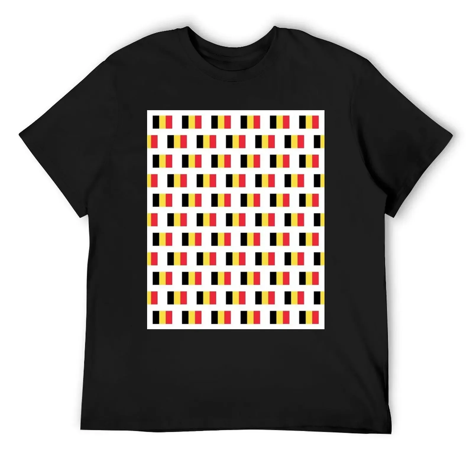 

Belgium flag, pattern T-Shirt cotton graphic tees plus size clothes boys whites Blouse black t-shirts for men