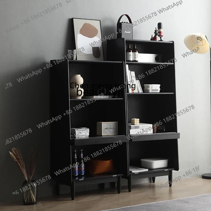 

cn8350 LHY zq Bookcase Nordic Solid Wood Bookshelf Combination Home Display Cabinet Living Room Side Cabinet Simple Storage
