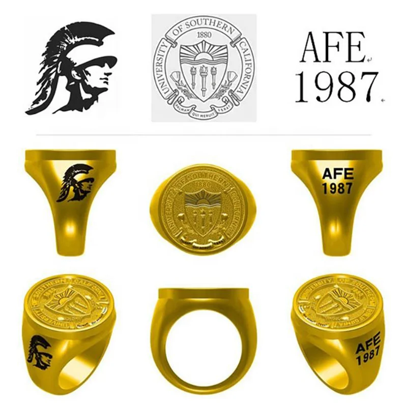 Custom Class Graduation Commemorative Ring， Personalized Design Name and Pattern ，Graduation Commemorative Gift