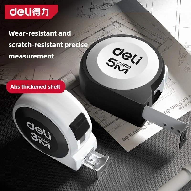 

Deli 3M 5M Tape Measure Metric Steel Measuring Ruler Distance Measuring Tool Meter Ruler Steel Tape Length Metal Measuring Tools