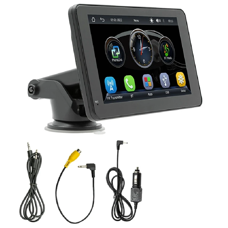 

7Inch Car Touch 2.5D Screen Wireless Carplay Android Auto Car Portable Radio Bluetooth MP5 FM Receiver Audio The Host