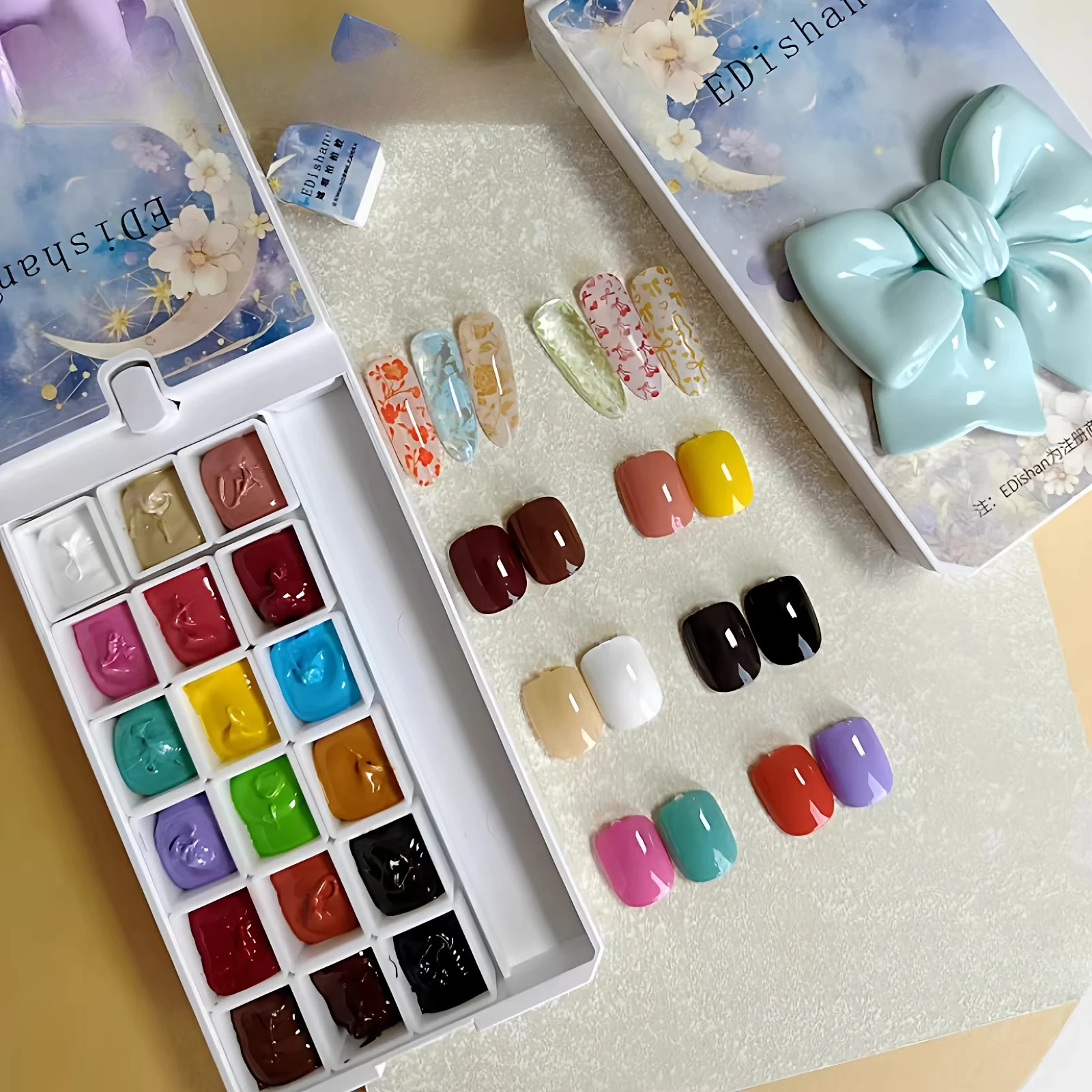 

4 In 1 Pat Painting Gel Nail 18 Colors Semi Permanent Soak Off UV LED Nails DIY Gel Varnishes Used For Gradient Stamping Pattern