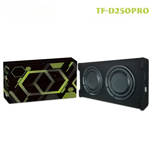 10 인치 300W 자동차 언더 시트 액티브 서브 우퍼 전력 증폭기베이스 박스 자동차 울트라 슬림 서브 우퍼 자동차 스테레오 오디오 스피커 20-250Hz