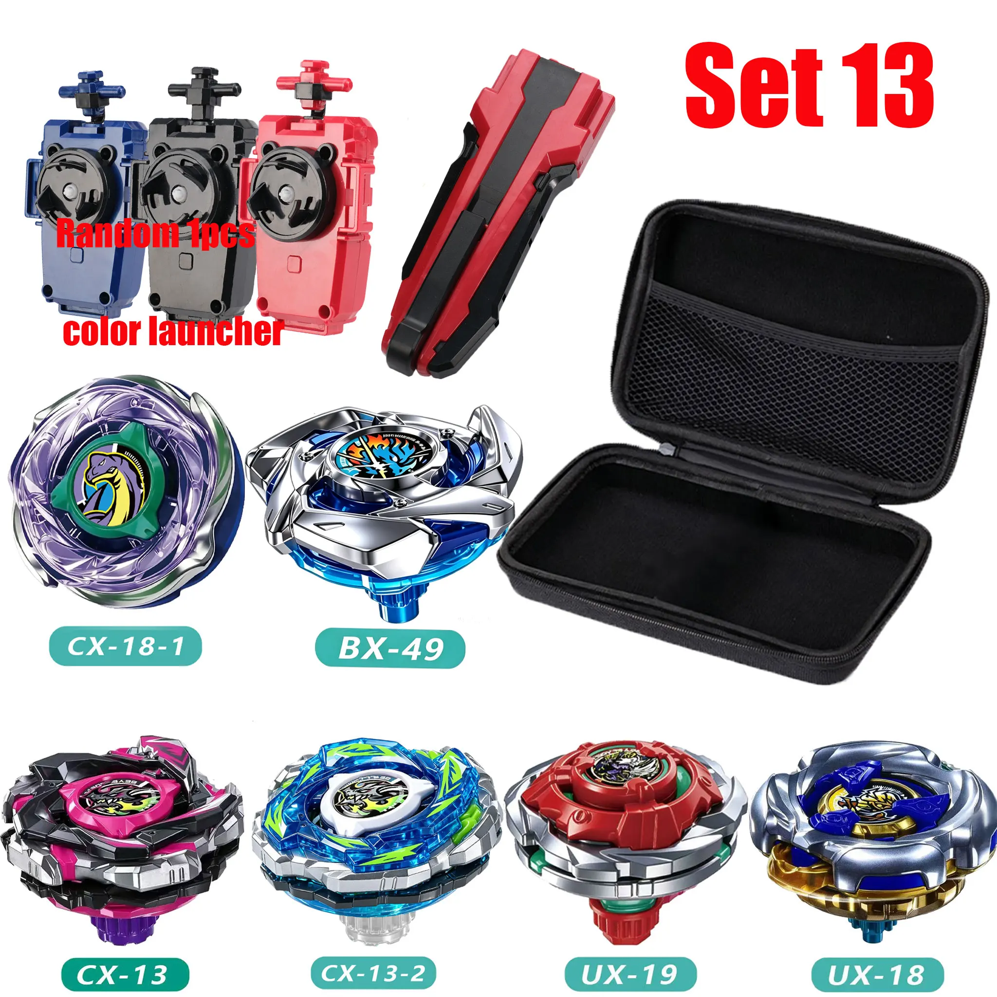 Spinning Top Set Battling Toys X Gyro BX49 CX18-1 CX13-1 CX13-2 UX19 UX18 CX11 UX15 With Launcher Set Competitive Gift