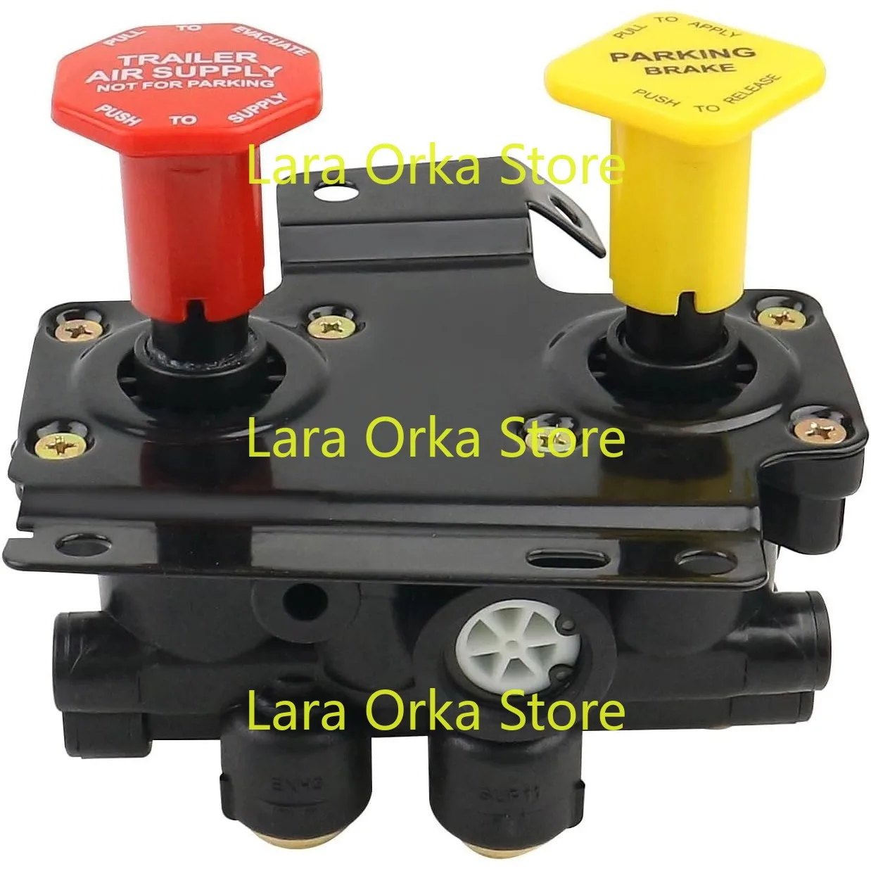 

K035691 5 Port Air Brake Control Valve Dash-Mounted Brake Manifold Valve Compatible with Freightliner Volvo # 21315044 21750583