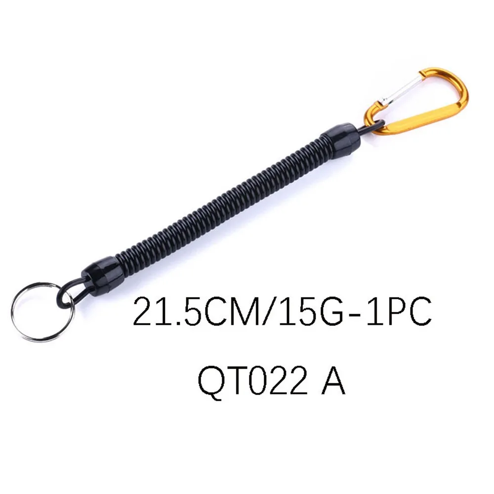 Plastic And Metal Security Keychain Rope Safety Tool Belt Carabiner Clip Coil Key Chain Multi-purpose Brand New