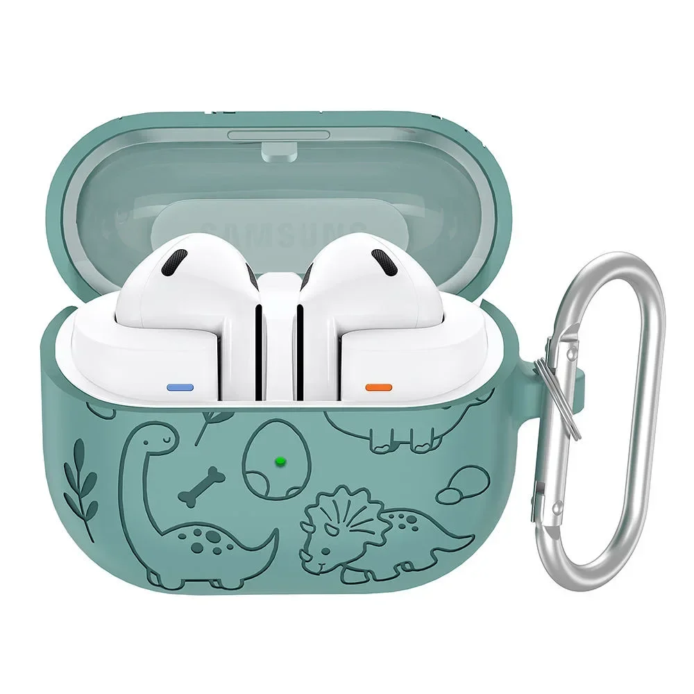 Cute Dinosaur Cartoon Earphone Case Soft Silicone with Keychain for AirPods Pro 4 3 2 Shockproof  Protective