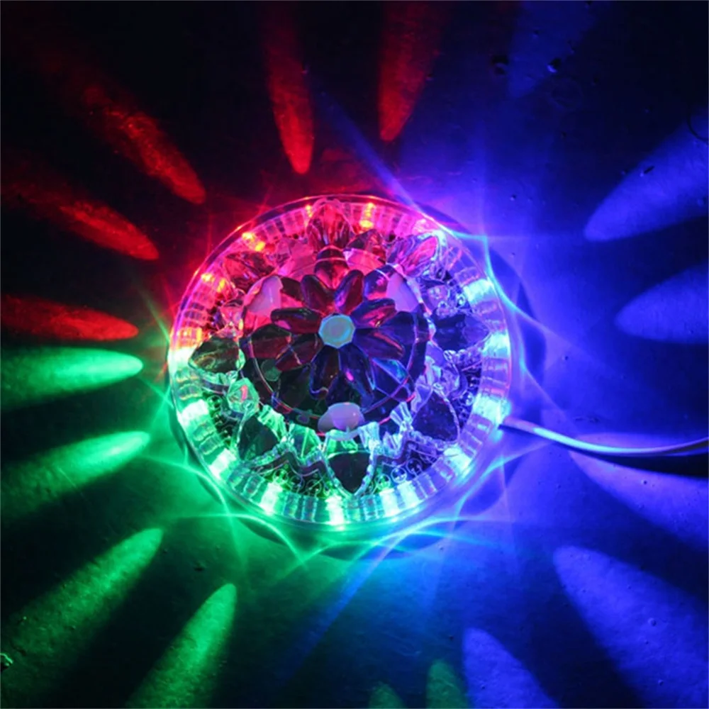 

EU/US/USB Powered Colorful Stage Lamp 48 Leds Indoor Party Atmosphere Decoration Transparent Shell for KTV,Bar,Disco