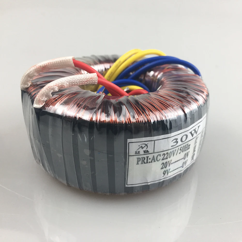 30W toroidal transformer power amplifier transformer 220V to 20V9V audio power supply HIFI accessories