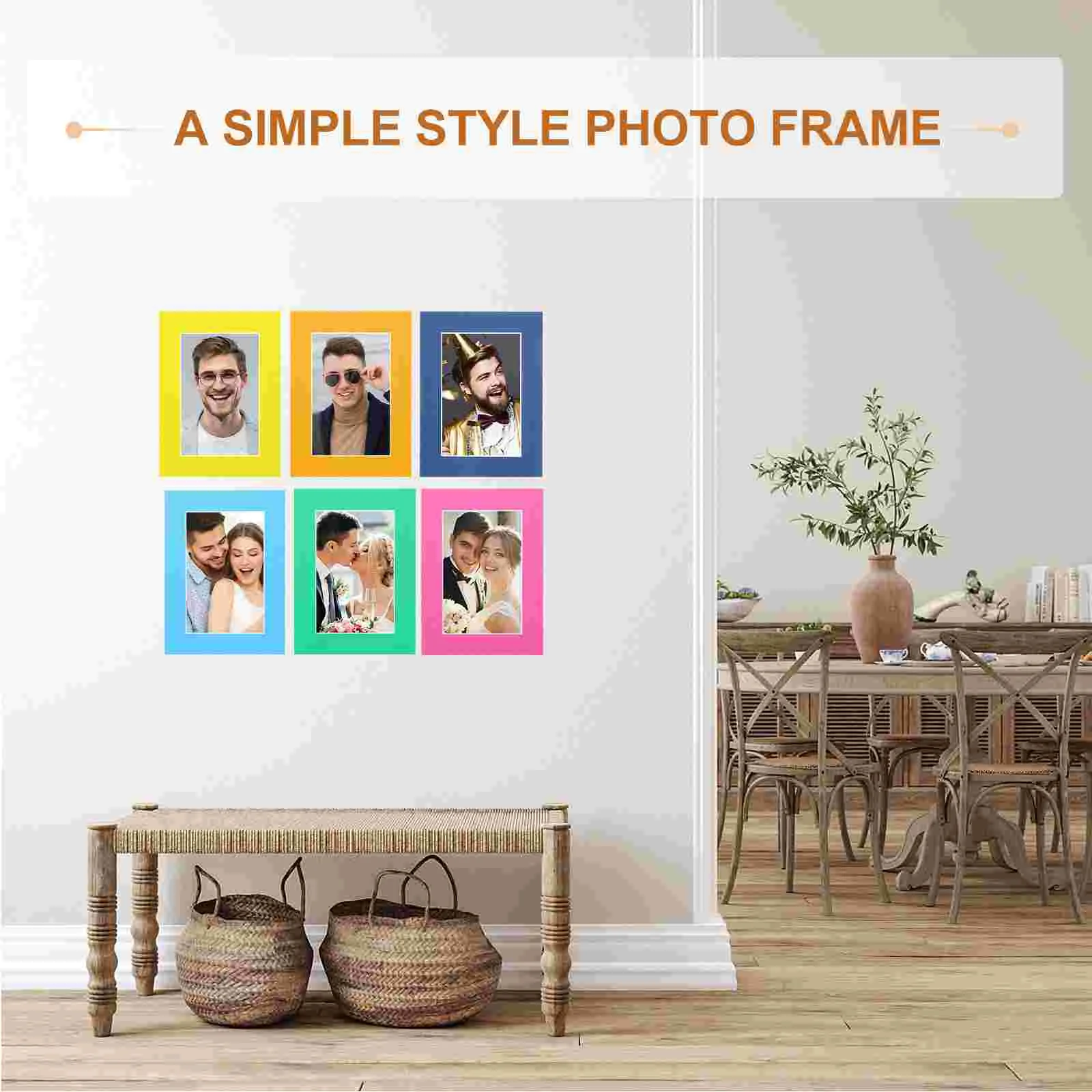 30 Pcs Picture Frame Mounting Cardboard Photo Decorative Paper Frames Retro Holder Household Display