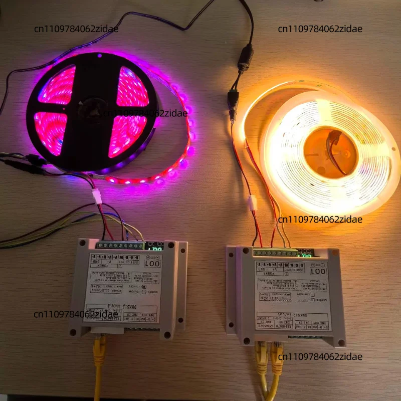 For DMX512 LED Strip Decoder RGB RGBW CCT Color Temperature Dimming Driver Stage Lighting Controller