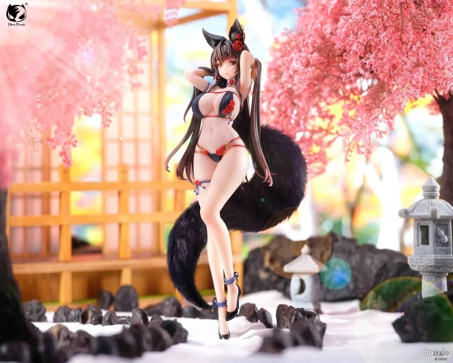 En Stock Original BearPanda Rose 1/6 felpa Real/ojo de carcasa figura animación muñeca figuras en miniatura de juguete regalos