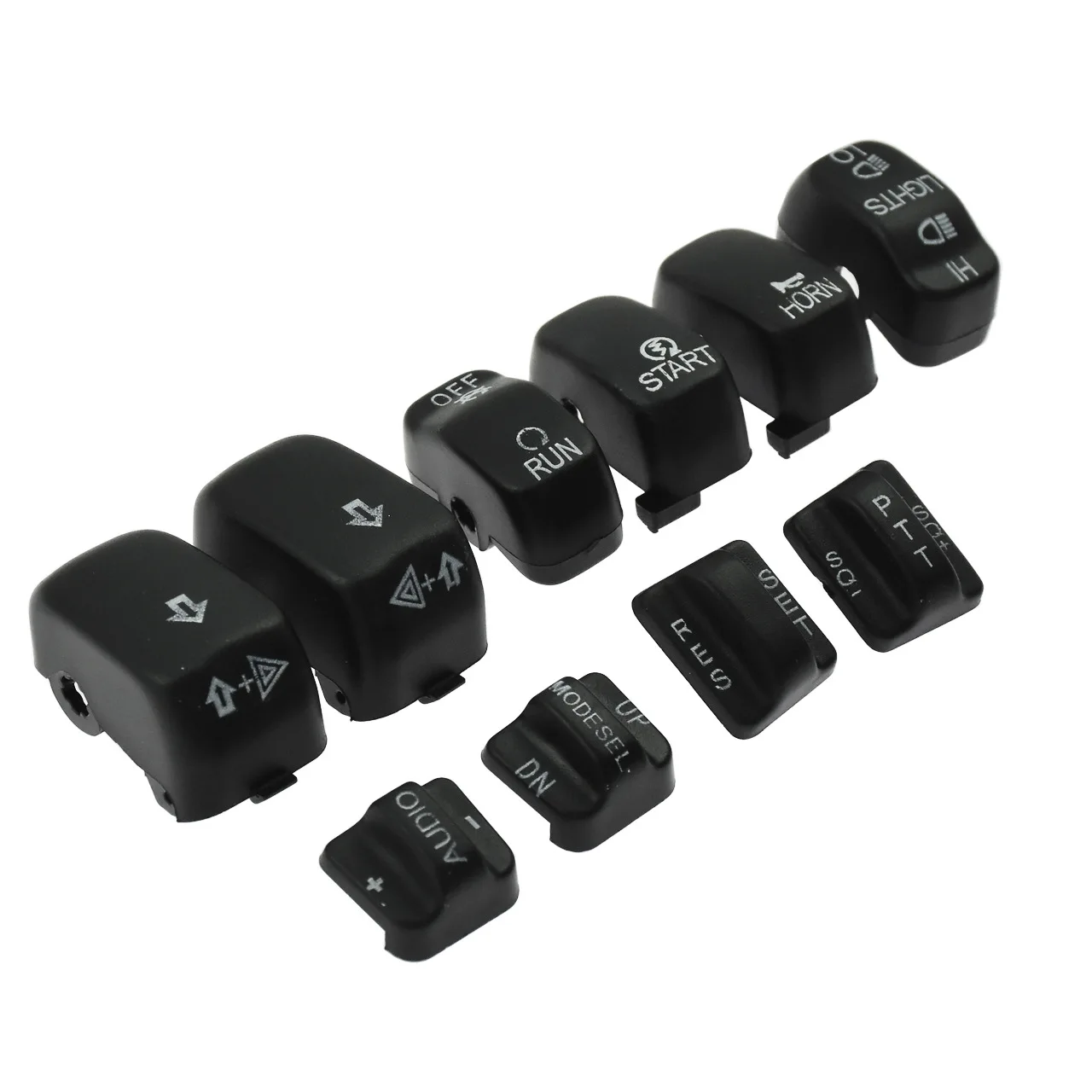 

For Harley Touring Motorcycle 10PCS Button Switch Cap Kit - Hand Control Switch Housing Cap, Practical Keypad Cover Accessories