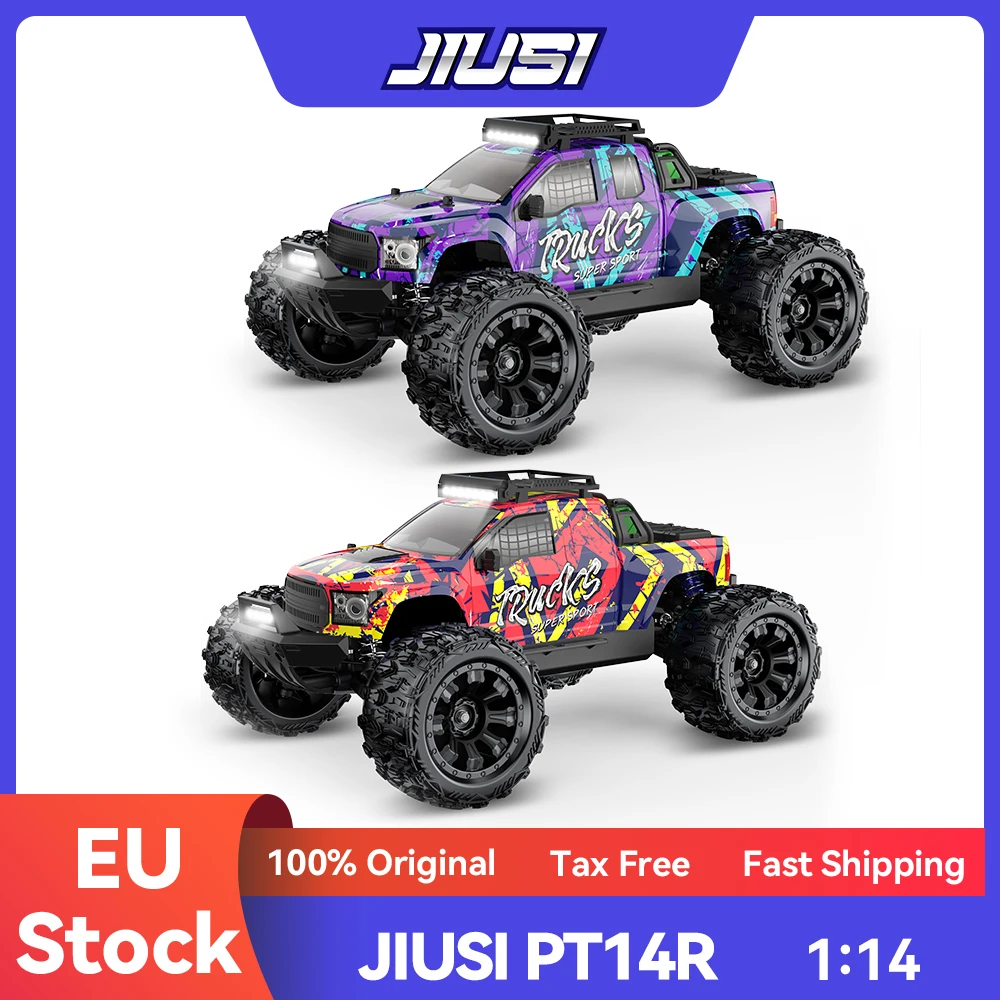 JIUSI PT14R 1/14 RC voiture 80 km/h course tout-terrain haute vitesse 2.4G télécommande 4WD camion RC sans brosse 3S 35C 2200mAh