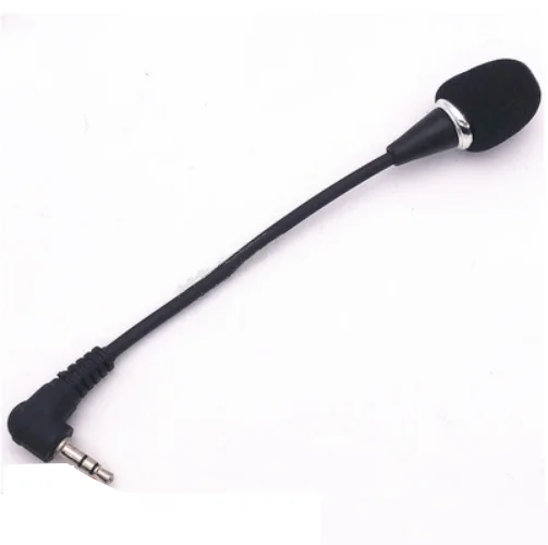 

3.5mm Mini microphone 3.5mm male dual channel microphone Mini microphone can be bent for laptop karaoke