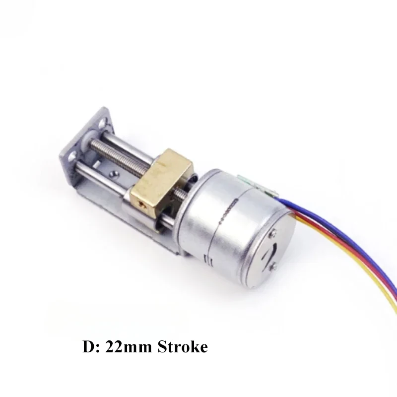 DC 5V/12V Lead Linear Screw Copper Nut Slider Stepper Stepping Motor 2-phase 4-wire 22mm/35mm/ 55mm/ 80mm Stroke DIY 3D Printer