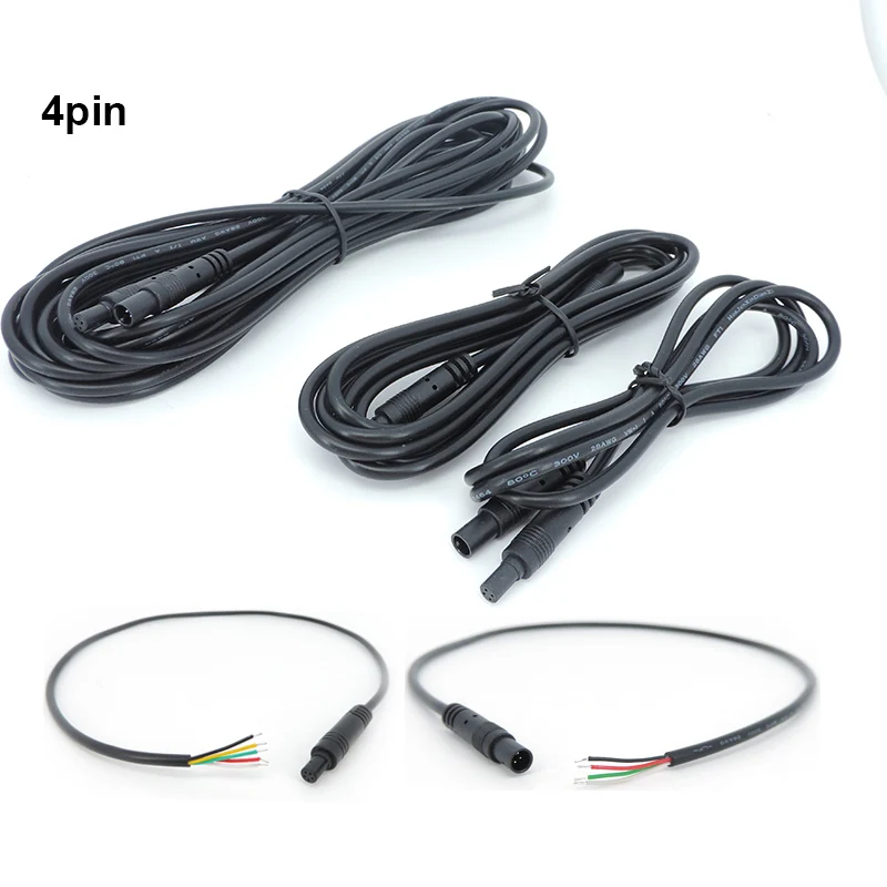 1/2/3/5m 4pin Male to Female wire cable Car DVR Rear View Camera Extension connector 4 core HD Monitor Vehicle copper Wire