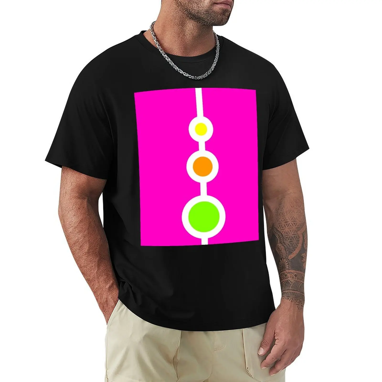 

Sixties Style Neon Circles T-Shirt valentines boutique clothes football t shirt Short sleeve tee men