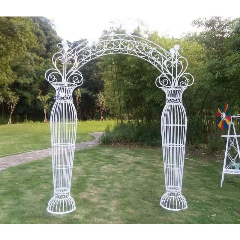 Outdoor Metal Self Assembly Wedding Arch Arbor Pergola Garden flower Arch for climbing plants rose