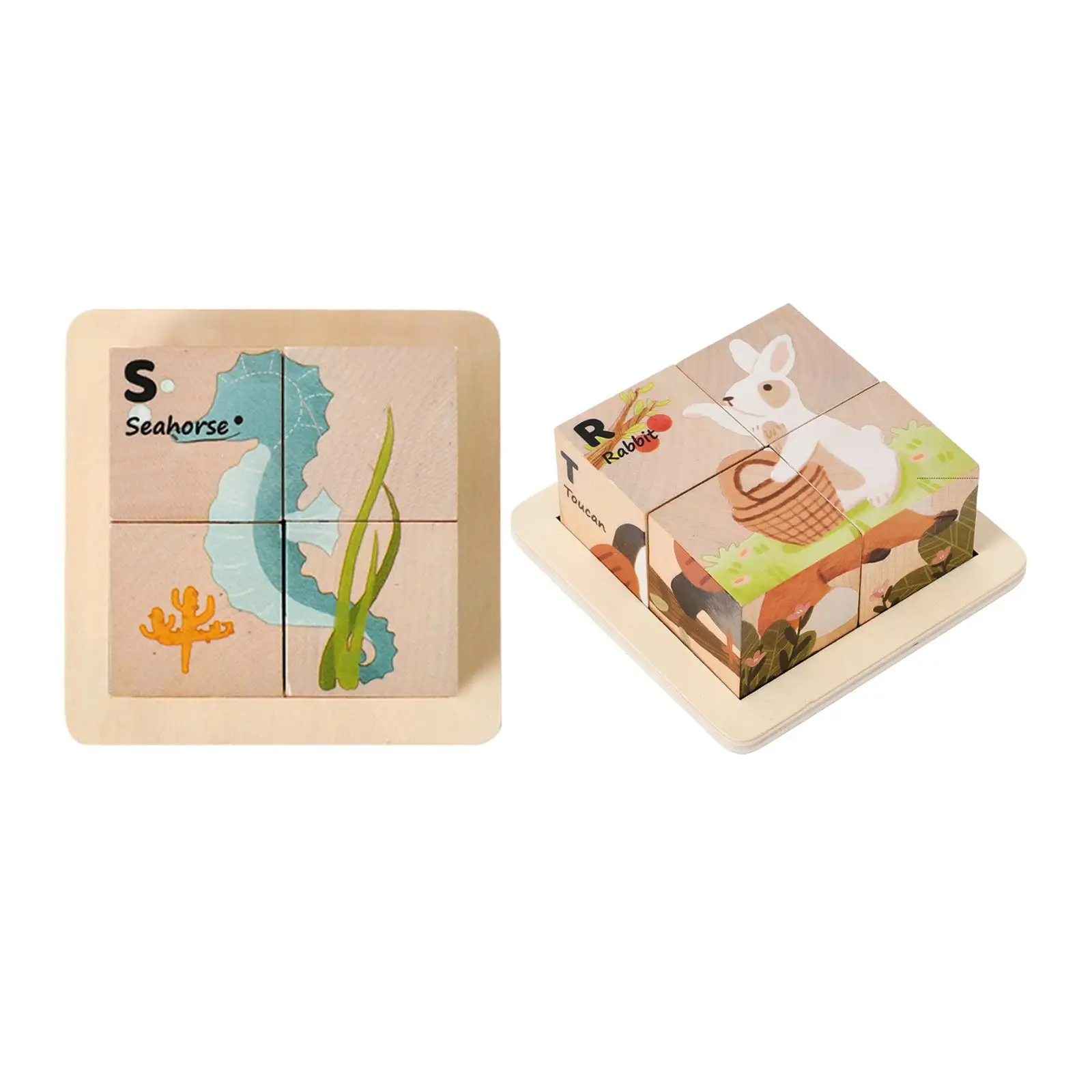 ปริศนาไม้การประสานงานระหว่างมือและตาจินตนาการเชิงพื้นที่ปริศนาลูกบาศก์ไม้สำหรับเด็กอายุ 2-4 ปีเด็กชายเด็กหญิงของขวัญวันเกิด