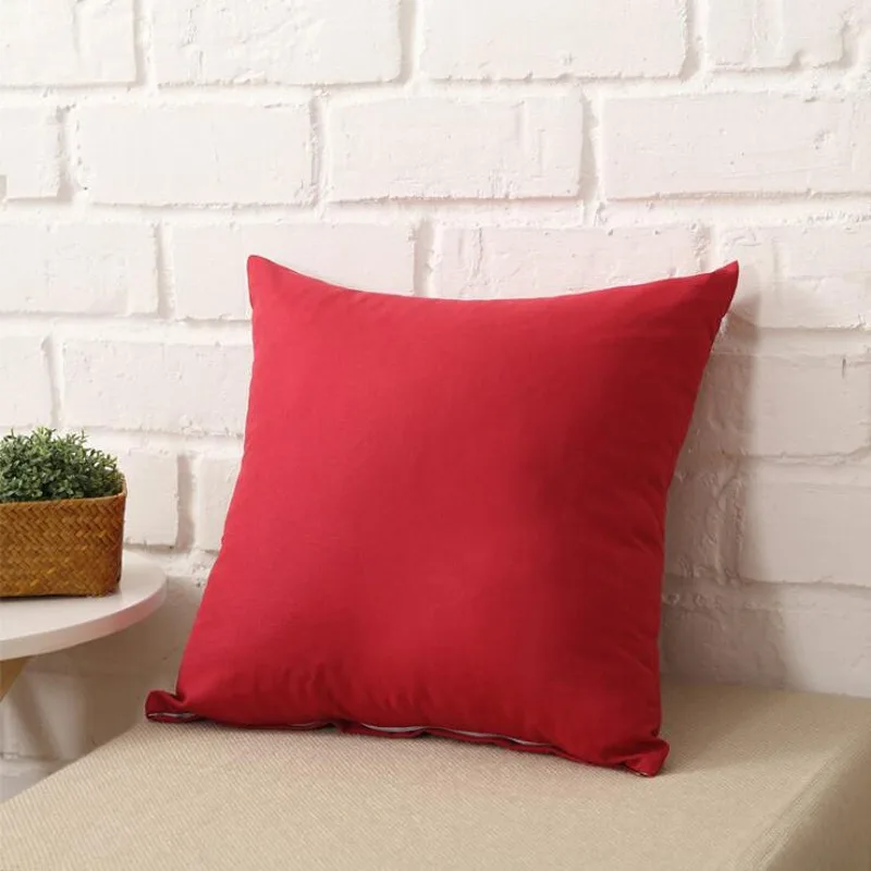 Solid Color Pillow Case Cushion Cover Decorative Throw Pillowcover For Home Sofa Car Seat Soft Household Interior Decor Supplies