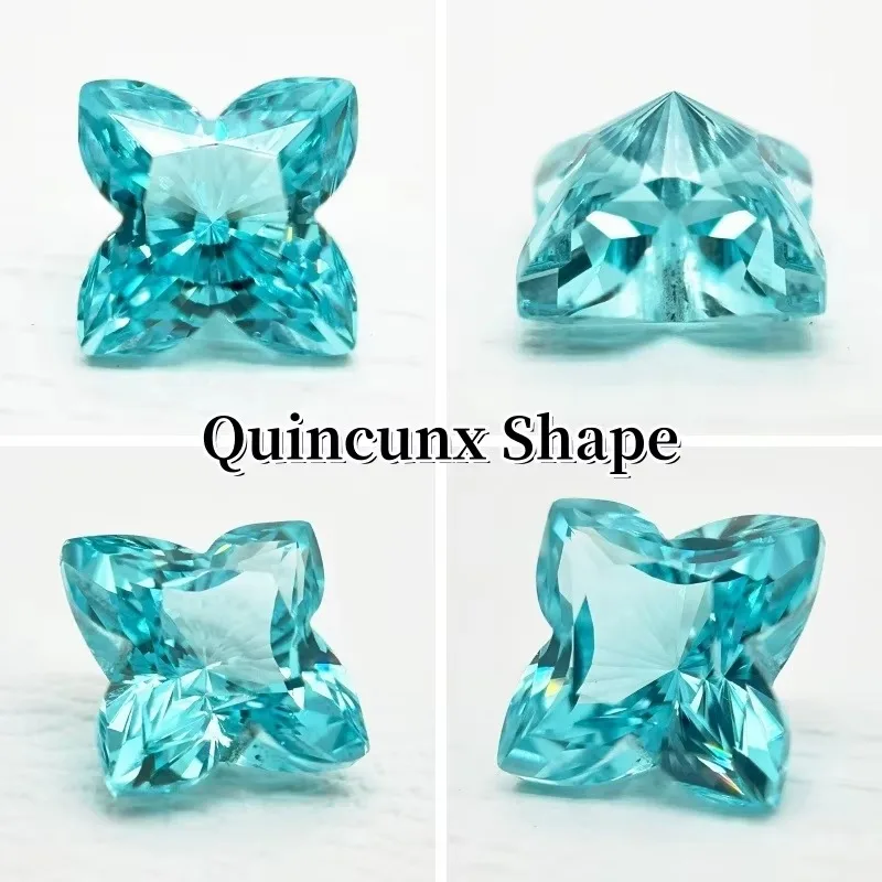 

Par-Lab Grown Paraiba Quincunx Shape Gemstone for DIY Advanced Jewelry Making Inlay Ring Necklace Selectable AGL Certificate