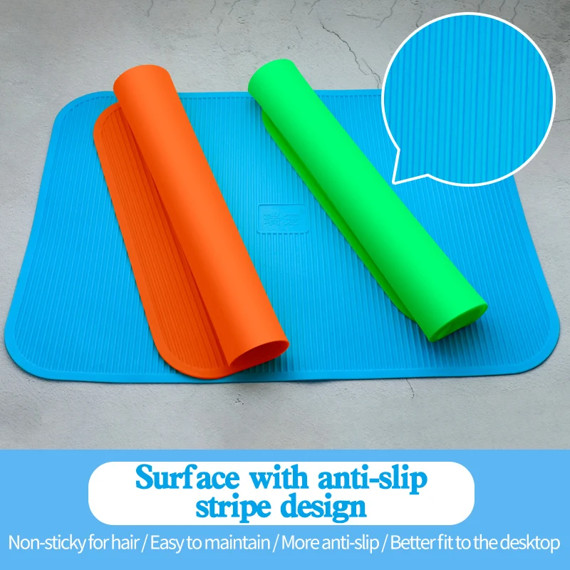 Tapete Antiderrapante de Silicone Impermeável para Mesa de Tosa de Animais de Estimação, Modelo Aprimorado com Sinal de Esteticista, Tapete de Competição