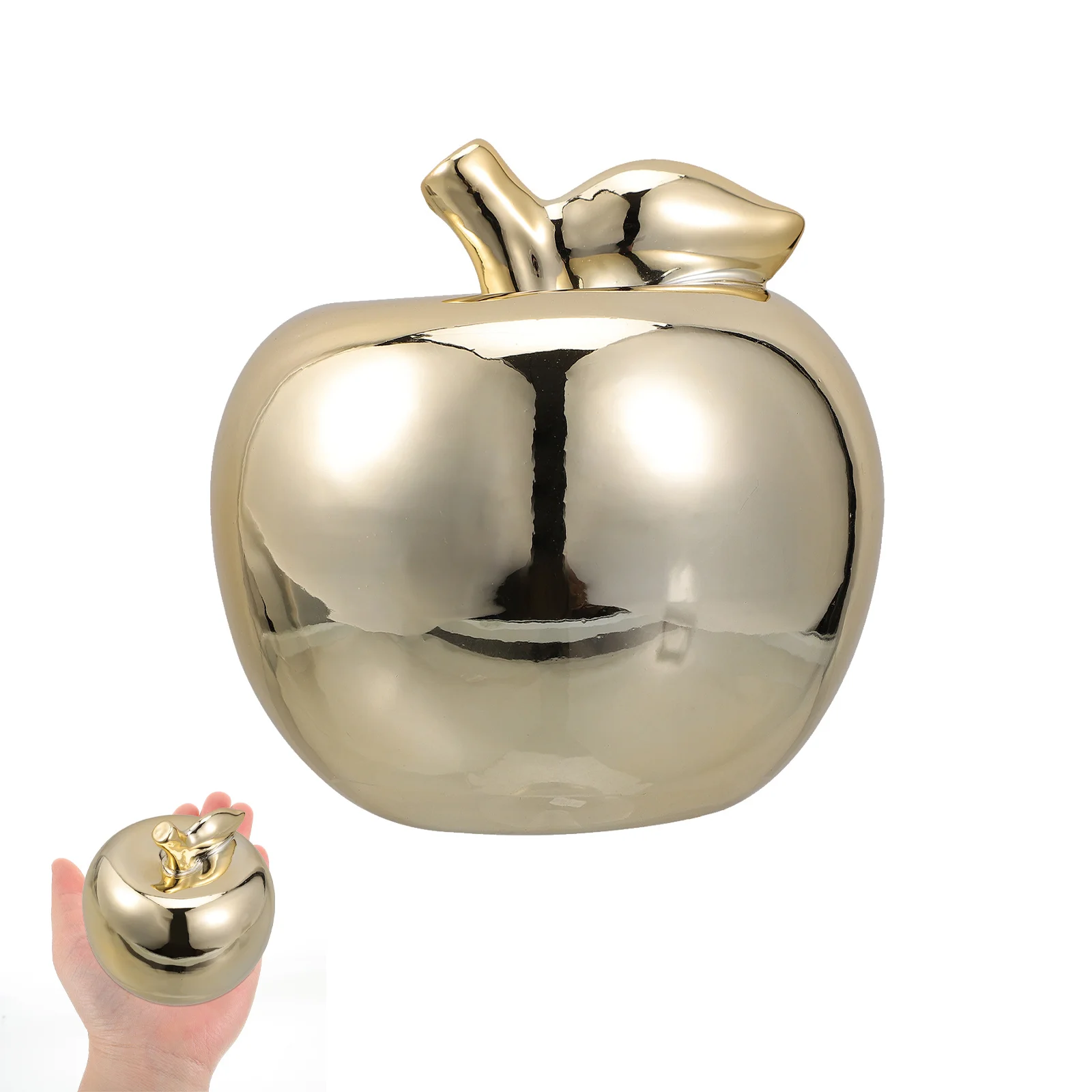 

1Pcs Decorative Apple Sculpture Creative Table Ornament Elegant Home Decor Office Mall Decoration Christmas Xmas Gift Idea