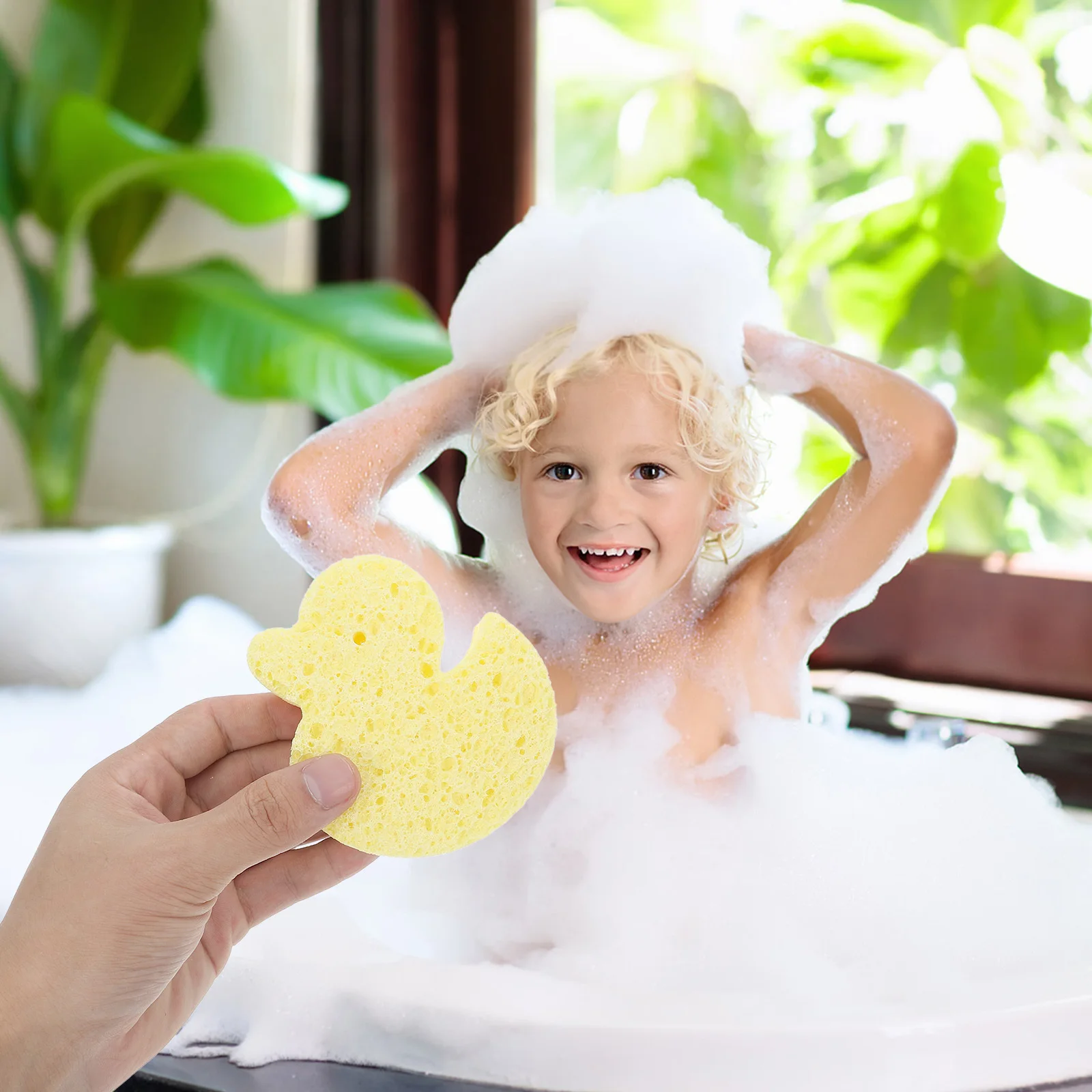 

Baby Bath Sponge Yellow Duck Cartoon Shower Sponge Soft Absorbent Bathing Pad For Infant Skin Care Newborn Washing Tool