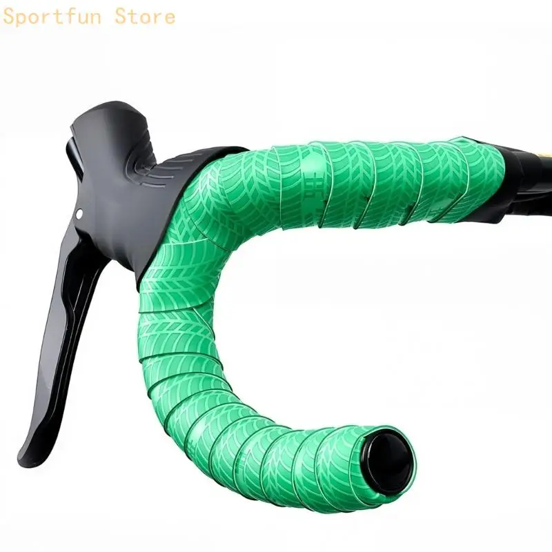 Tire-Pattern Road Bike Tape for Added Grip at Hand Contact Points X7JD