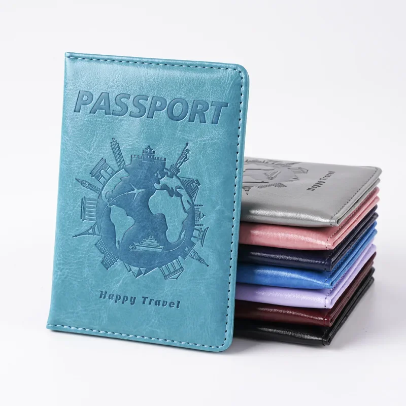 2025 mudança de cor global pu capa de passaporte avião titular do bilhete titular do passaporte carteira de viagem titular do cartão de identificação acessórios de viagem