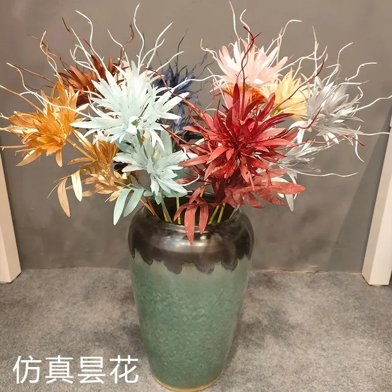 Artificial Epiphyllum Natural Real Dried Flowers Arrangement Gold Fake Flowers DIY Making Decoration Home Accessories Crafts