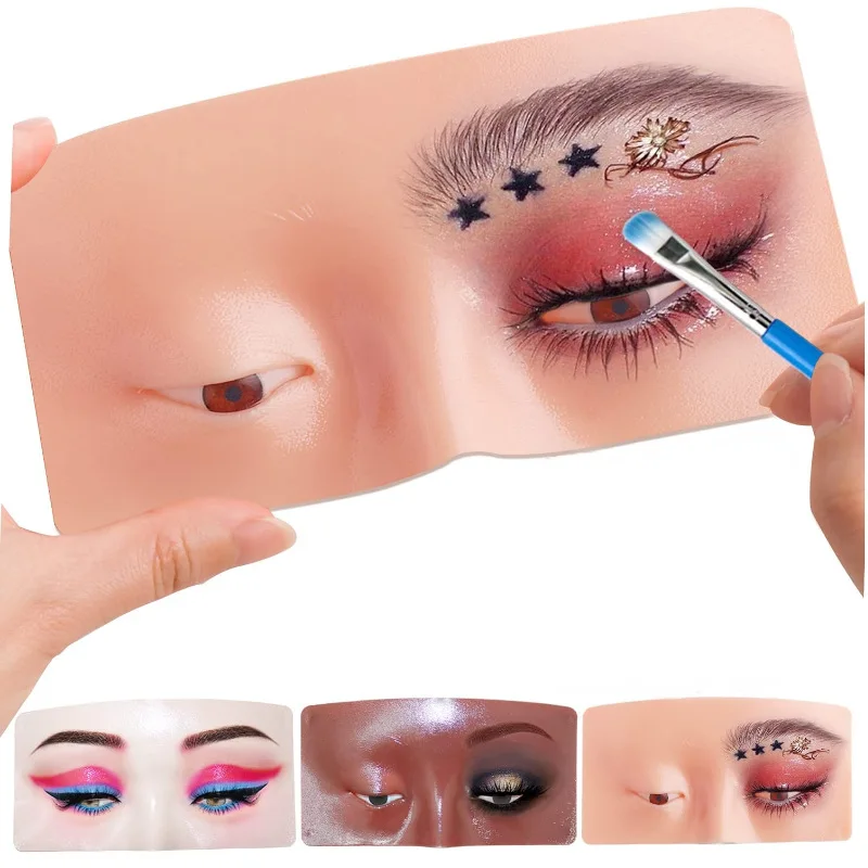 1pcs Premium 5D Eyebrow Tattoo Practice Skin Eye Makeup Training Skin Eyelash Silicone Practice Pad for Makeup Beauty Academy