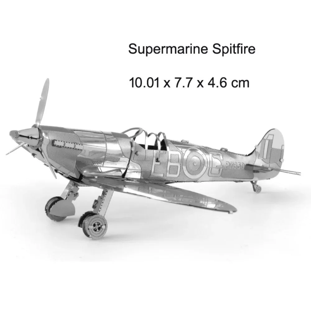 3D Spitfire Home Decor Metal FigurinePuzzle DIY High Difficulty Hand-assembled Model Desk Decoration Decorative Birthday Gifts