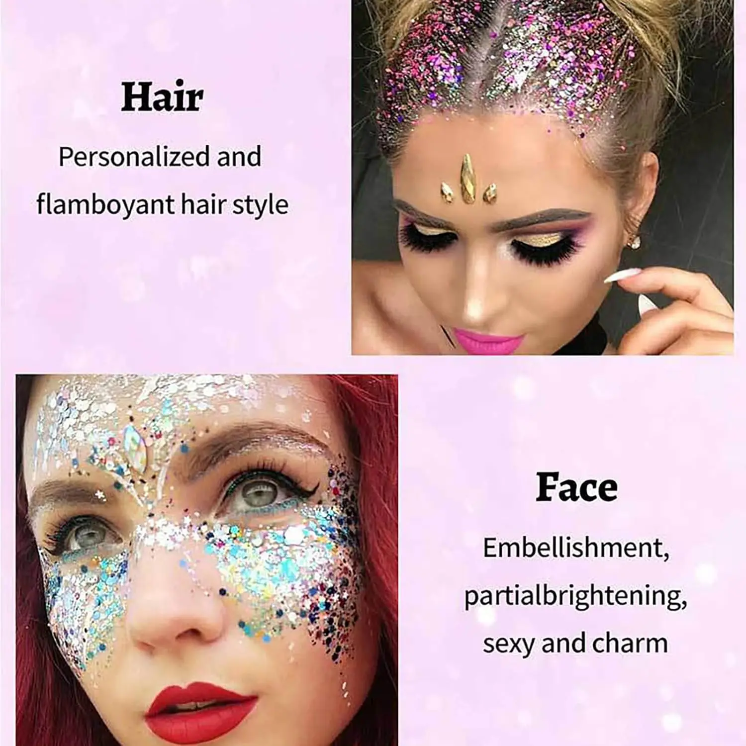 レーザースパンコールジェルフェイスボディグリッターアイシャドウジェルスパンコールナイトクラブボディローションステージメイク防水きらめく口紅