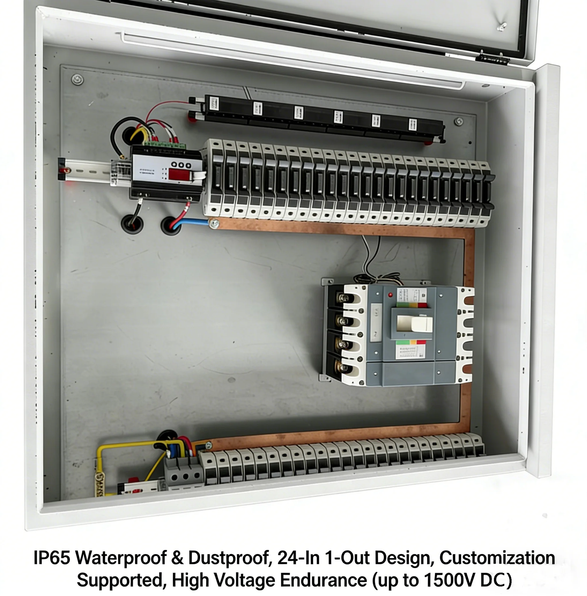 Function for Solar System IP65 Waterproof Intelligent DC PV Array Combiner Box 24 Input 1 Output with Monitring