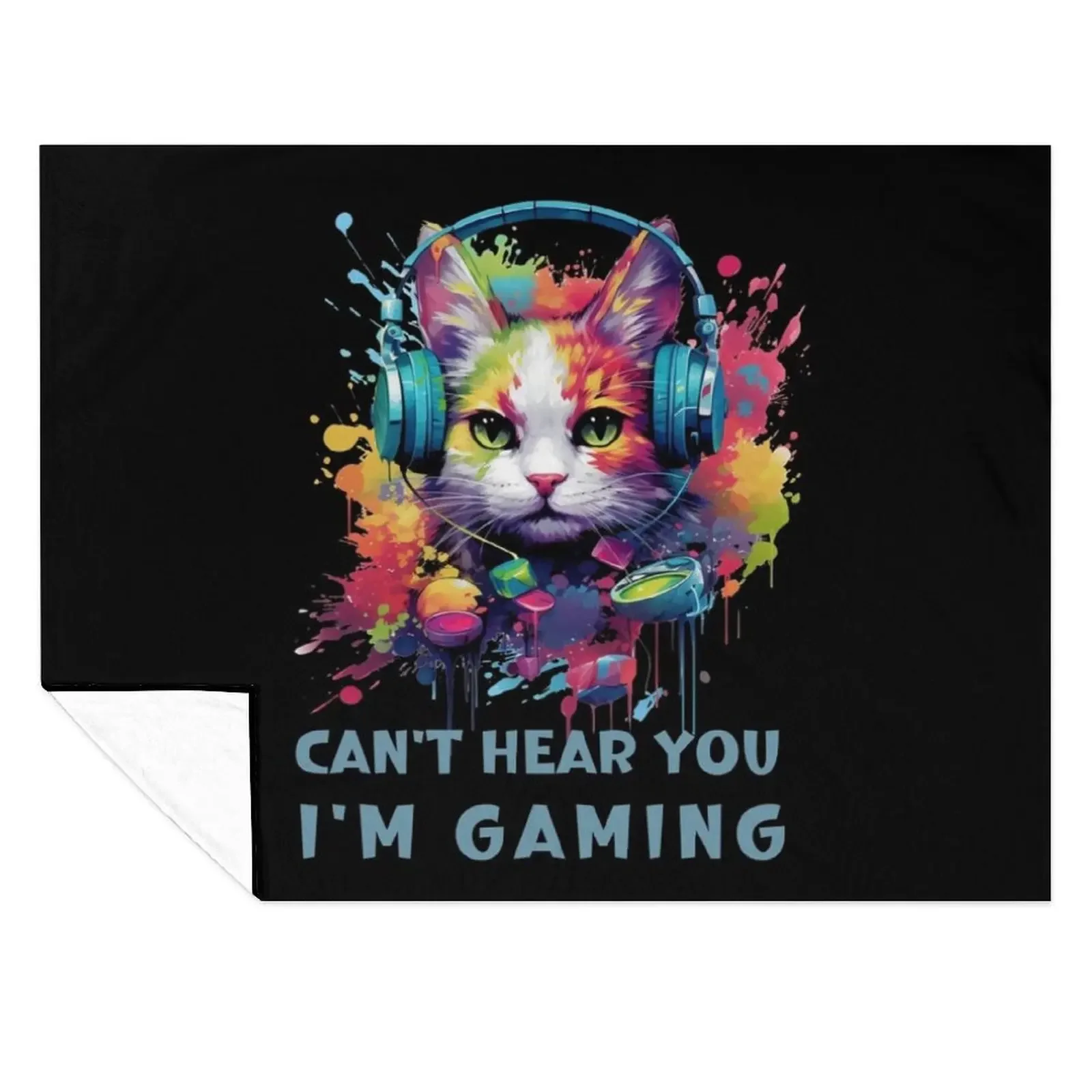 

Can't Hear You I'm Gaming Gaming Cat Throw Blanket blankets and throws Luxury Thicken Beach Heavy Blankets