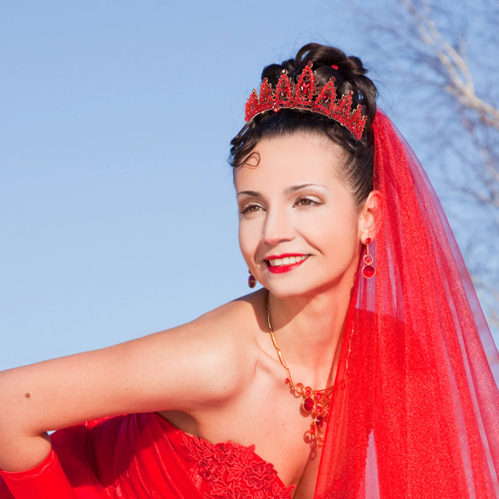 1Pcs Crown Headdress Premium Elegant Design Comfortable Wedding Bride Tiara Hair Accessories Charming Bridal Headwear Wedding