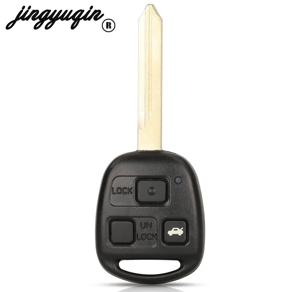 Jingyuqin 10ชิ้นสำหรับ Toyota Corolla Land Cruiser Yaris Camry RAV4 Lexus LS400 RX300 GX460เคสเปลือกกุญแจรีโมท TOY43 TOY48 TOY47