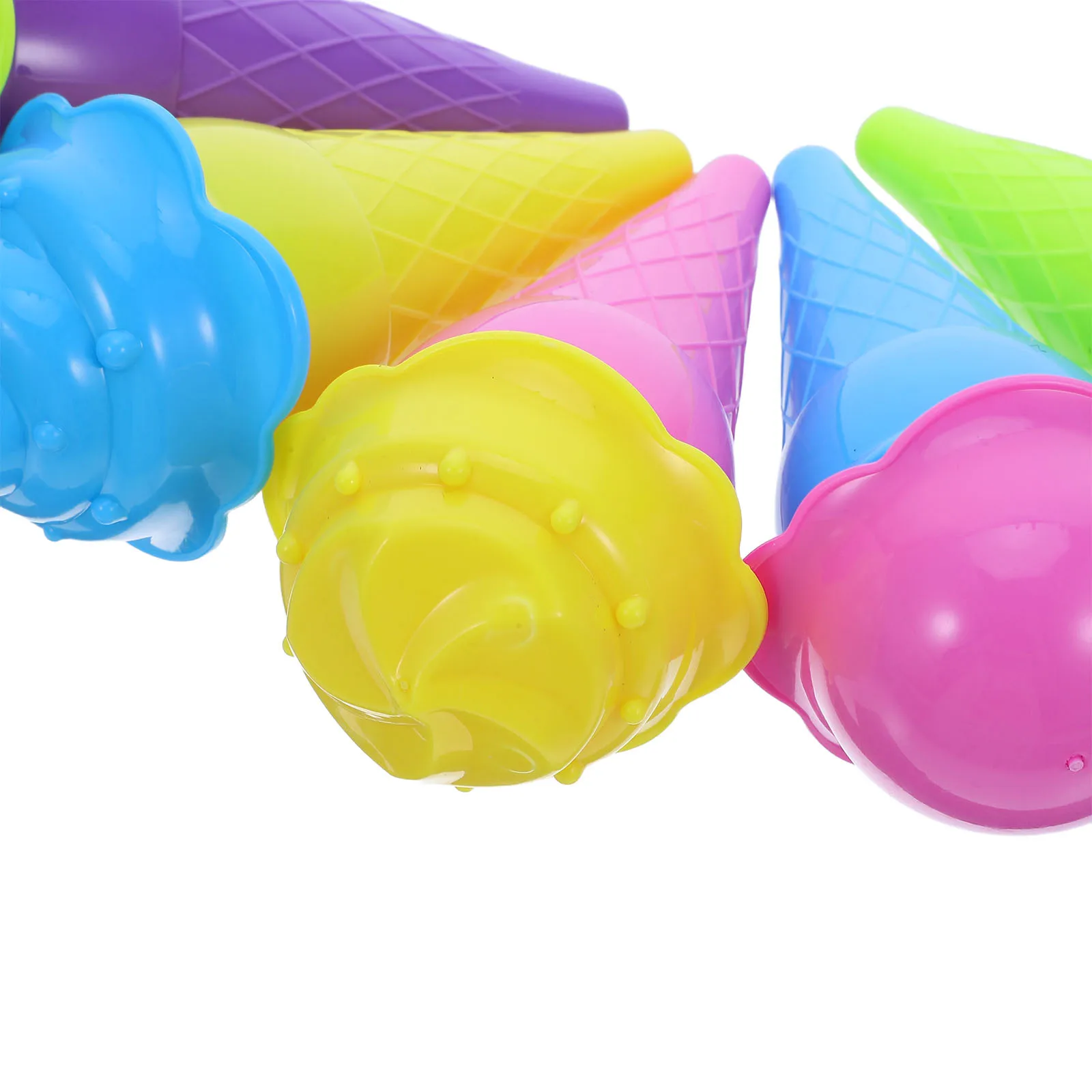 2Sets Kids Ice Cream Cone Sand Molds Durable Resistant Wear Tear Multipurpose Design Ideal Beach Sandbox Indoor Outdoor